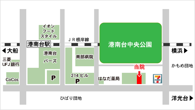 港南台パークサイドクリニック詳細マップ